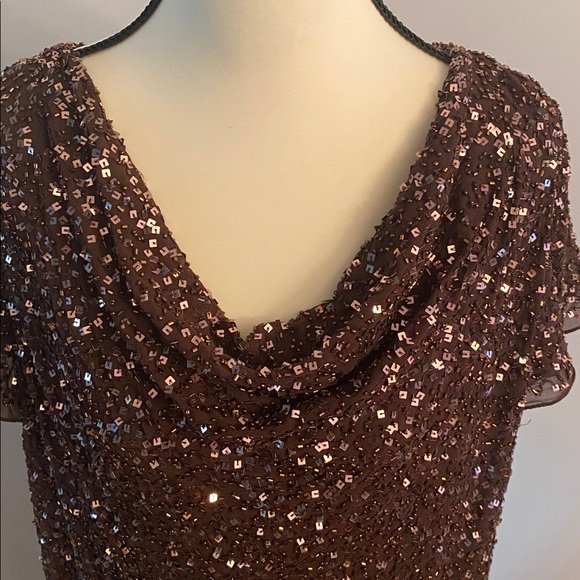 JKARA size 20W chocolate brown excellent condition formal dress - Picture 4 of 10